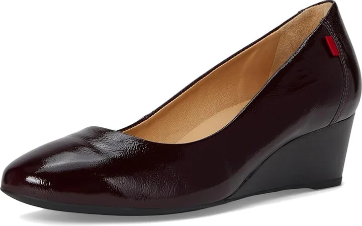 Marc Joseph New York Prospect Wedge Women's Wedge Shoes Wine Svelte Patent : 9 M, Leather - Image 5
