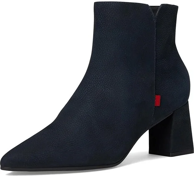 Marc Joseph New York Ramona Ave Bootie Women's Shoes Navy Italo Grainy : 7.5 M, Leather - Image 5
