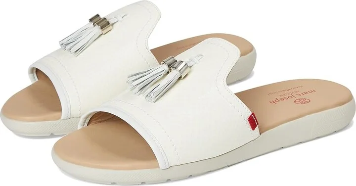 Marc Joseph New York Riverside Women's Sandals White Snake : 9 M, Leather