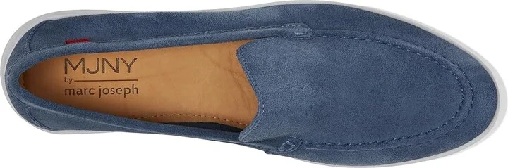 Marc Joseph New York Rose Street Women's Flat Shoes Blue Suede : 7 M, Leather - Image 2