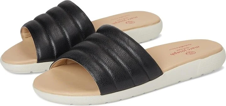 Marc Joseph New York South Street Slide Women's Sandals Black Napa Soft : 6.5 M, Leather