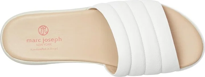 Marc Joseph New York South Street Slide Women's Sandals White Napa Soft : 8 M, Leather - Image 2