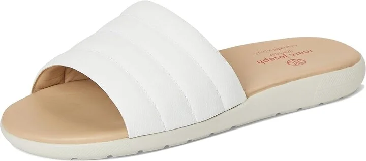 Marc Joseph New York South Street Slide Women's Sandals White Napa Soft : 8 M, Leather - Image 5