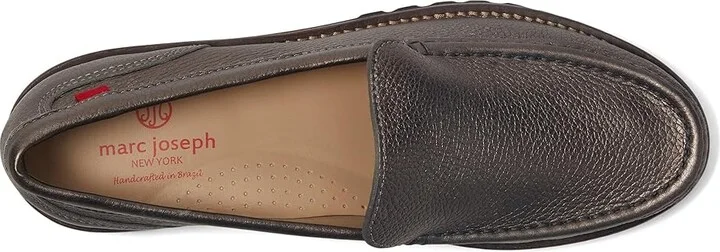 Marc Joseph New York Stanton RD Women's Flat Shoes Pewter Grainy : 8.5 M, Leather - Image 2