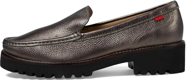 Marc Joseph New York Stanton RD Women's Flat Shoes Pewter Grainy : 8.5 M, Leather - Image 6