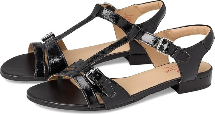 Marc Joseph New York Terrace Street Sandals Women's Sandals Black Svelte Patent : 9.5 M, Leather