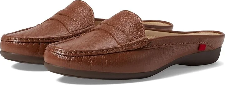Marc Joseph New York Union Mule Women's Shoes Cognac Grainy : 5 M, Leather