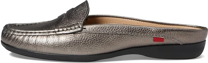 Marc Joseph New York Union Mule Women's Shoes Pewter Metallic : 5 M, Leather - Image 5