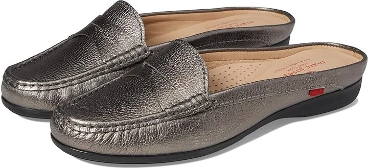 Marc Joseph New York Union Mule Women's Shoes Pewter Metallic : 5 M, Leather