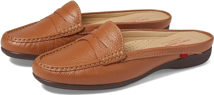 Marc Joseph New York Union Mule Women's Shoes Tan Grainy : 5 M, Leather