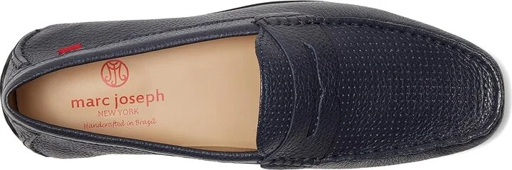 Marc Joseph New York Union Street Perforated Men's Shoes Fast Blue Grainy : 11.5 M, Leather - Image 2
