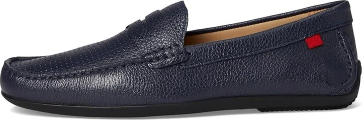 Marc Joseph New York Union Street Perforated Men's Shoes Fast Blue Grainy : 11.5 M, Leather - Image 6