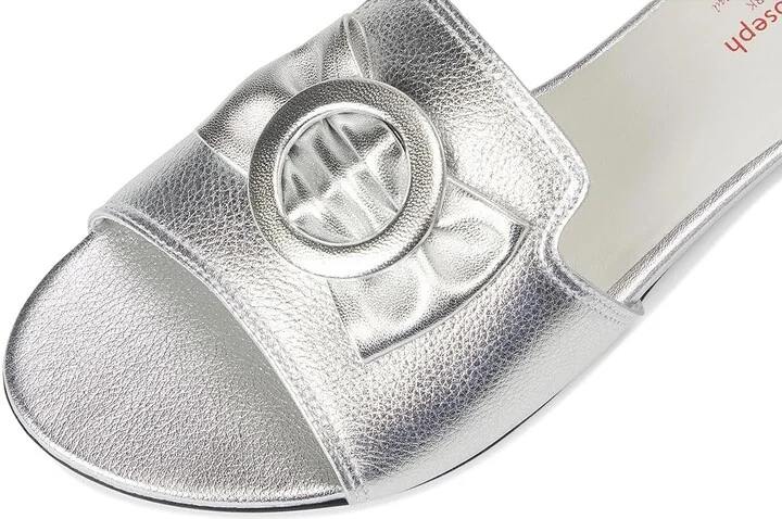 Marc Joseph New York Walcott Ave Women's Flat Shoes Metallic Silver Napa : 6 M, Leather - Image 7