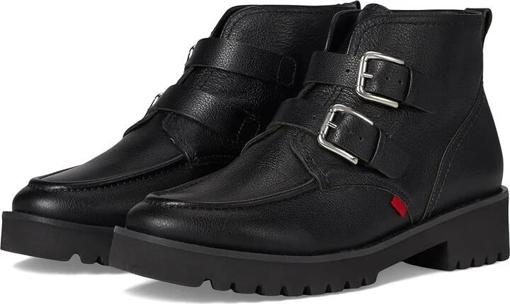 Marc Joseph New York West Lake Bootie Women's Shoes Black Svelte Grainy : 6.5 M, Leather