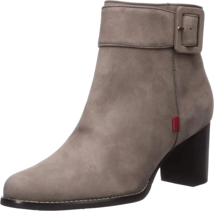 Marc Joseph New York Women's Genuine Leather Luxury Ankle Boot with Buckle Detail