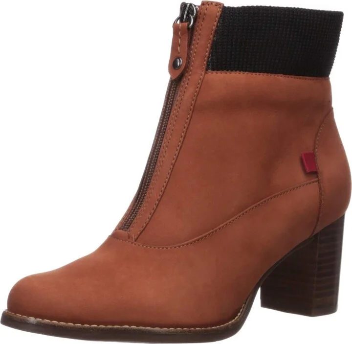 Marc Joseph New York Women's Genuine Leather Luxury Ankle Boot with Elastic Detail