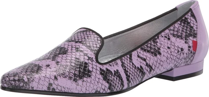 Marc Joseph New York Womens Leather Luxury Flat with Smoking Slipper Detail Loafer