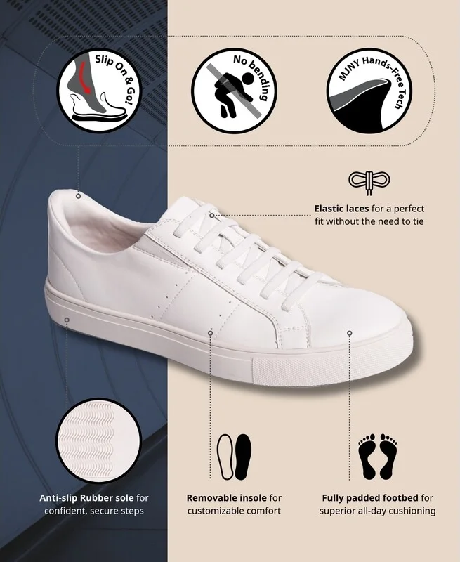 Marc Joseph New York Womens Robinson Street Hands-Free Slip On Technology Fashion Sneakers - Image 2