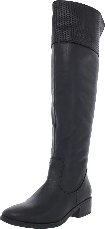 Marcela Womens Textured Tall Over-The-Knee Boots