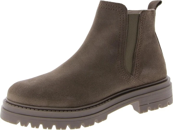 Marceline Womens Suede Block Heel Ankle Boots