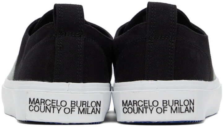 Marcelo Burlon County of Milan Black & Green OG Viento Low Top Sneakers - Image 2