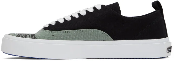 Marcelo Burlon County of Milan Black & Green OG Viento Low Top Sneakers - Image 3