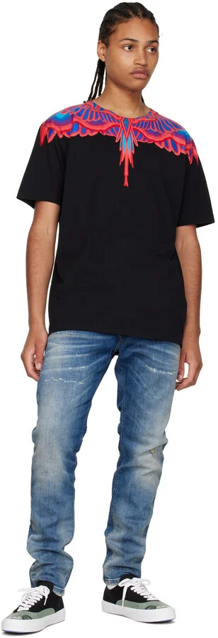 Marcelo Burlon County of Milan Black & Green OG Viento Low Top Sneakers - Image 5