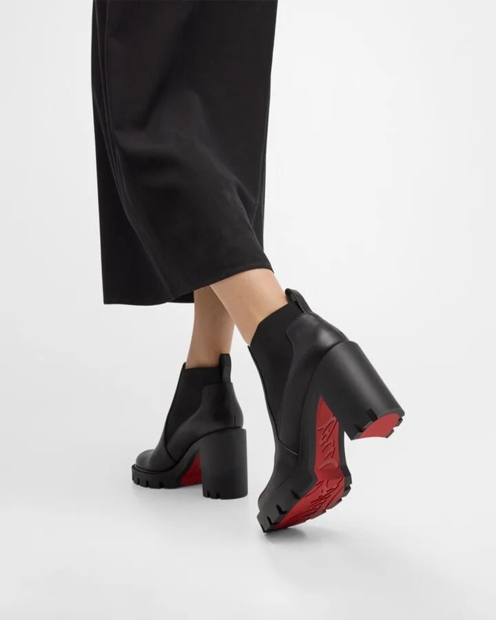 Marchacroche Leather Red Sole Chelsea Booties - Image 3