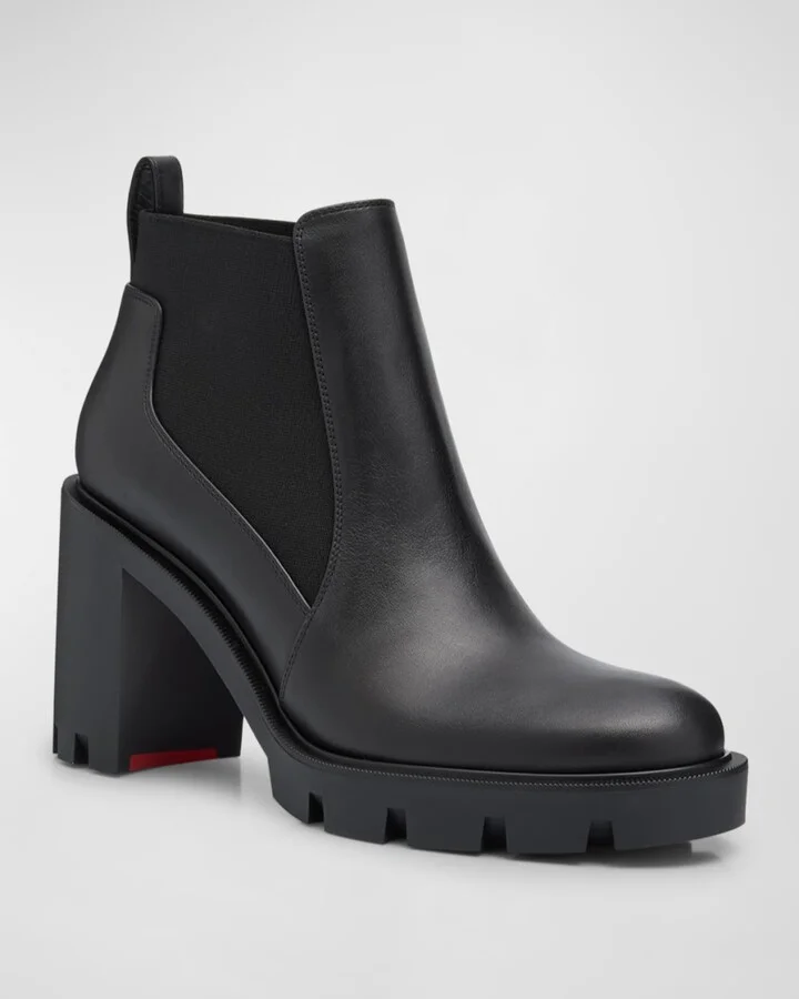 Marchacroche Leather Red Sole Chelsea Booties - Image 6