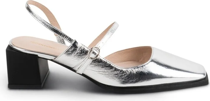 Marche Metallic Slingback Mary Jane-Silver - Image 3