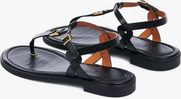 Marcie Flat Leather Sandals - Image 2