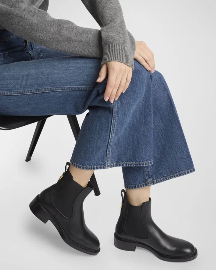 Marcie Leather Chelsea Ankle Booties - Image 6