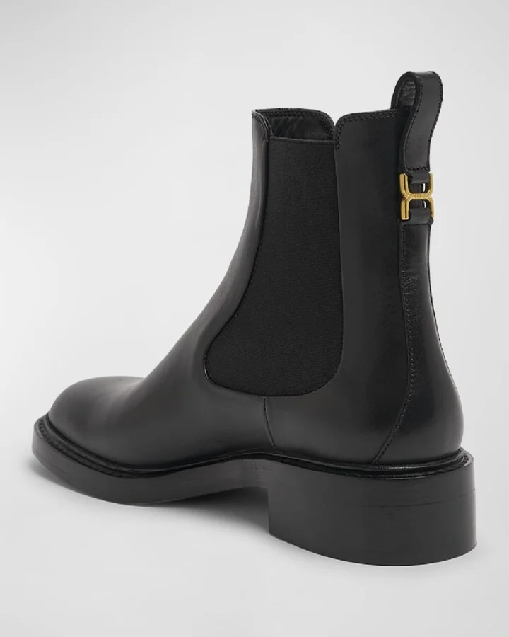 Marcie Leather Chelsea Ankle Booties - Image 7