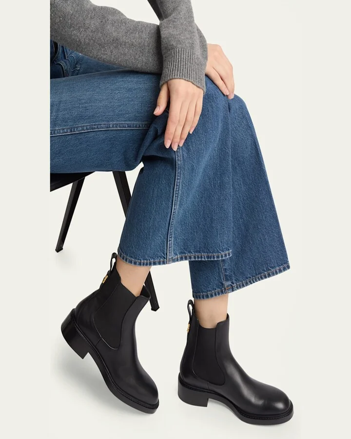Marcie Leather Chelsea Ankle Booties - Image 2