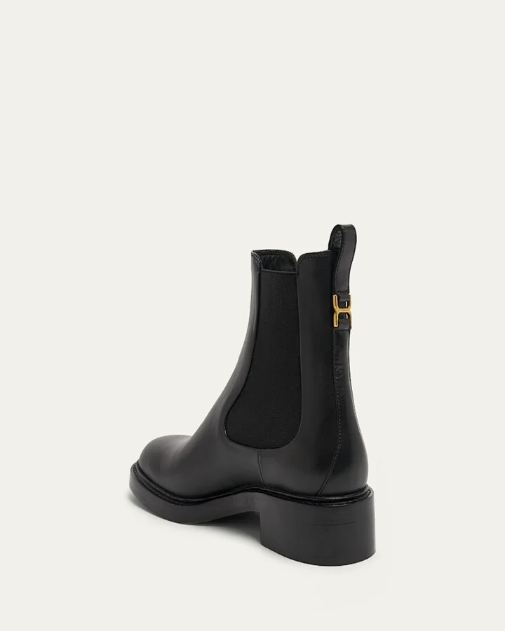 Marcie Leather Chelsea Ankle Booties - Image 4