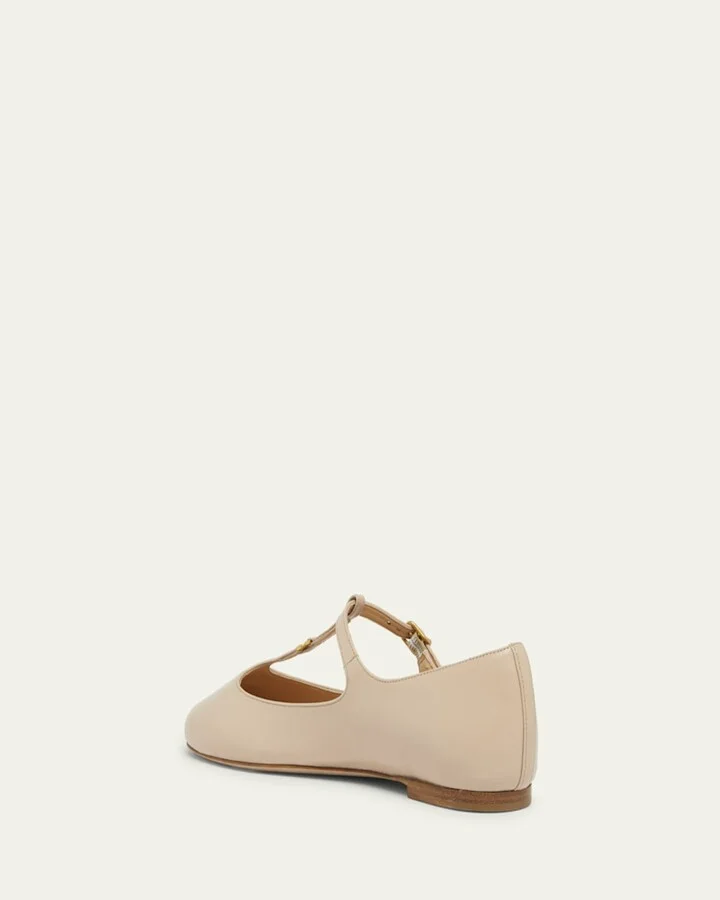 Marcie Leather Mary Jane Ballerina Flats - Image 2