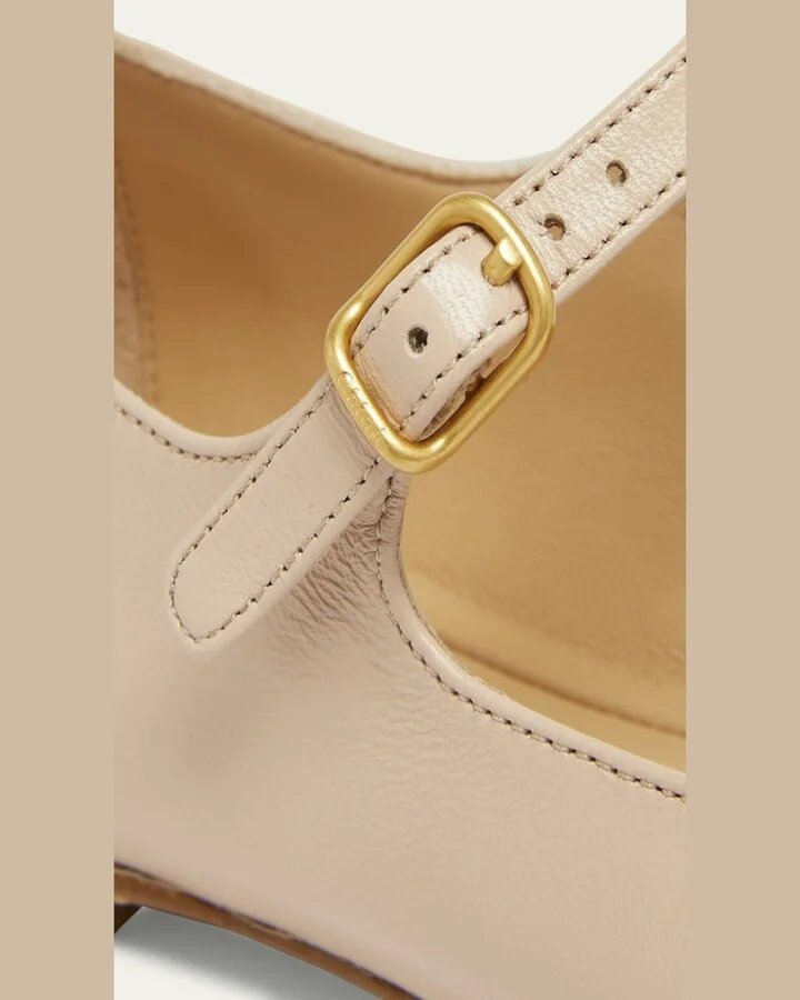 Marcie Leather Mary Jane Ballerina Flats - Image 9