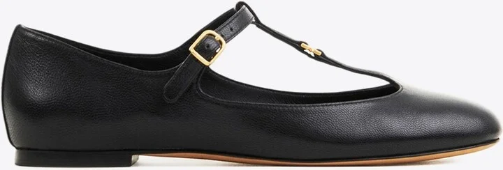 Marcie Mary-Jane Leather Ballet Flats