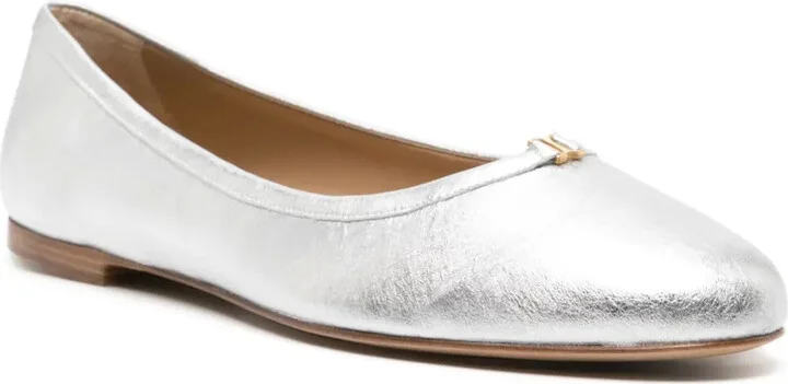 Marcie metallic leather ballerina shoes - Image 2
