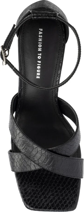 Marcie Snake Embossed Wedge Sandal - Wide Width - Image 5