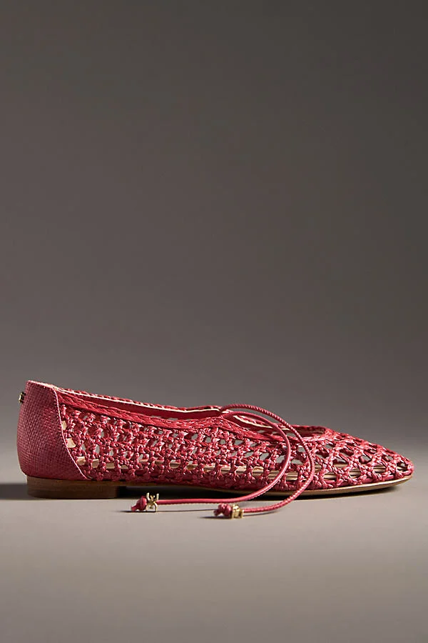 Marcie Woven Raffia Ballet Flats - Image 2