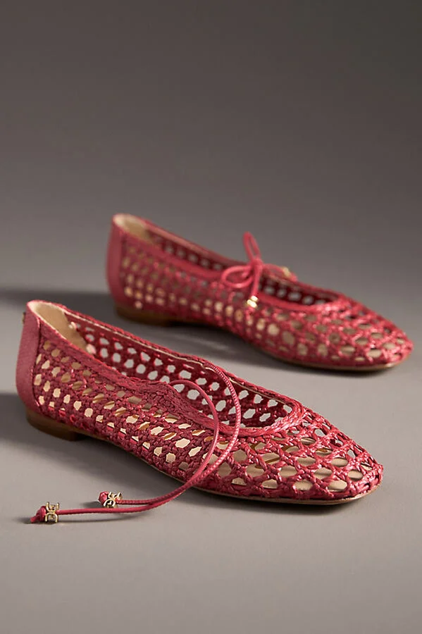 Marcie Woven Raffia Ballet Flats