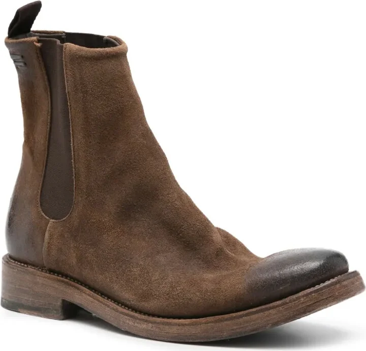 Marco elastic-panel waxed-suede chelsea boots - Image 2