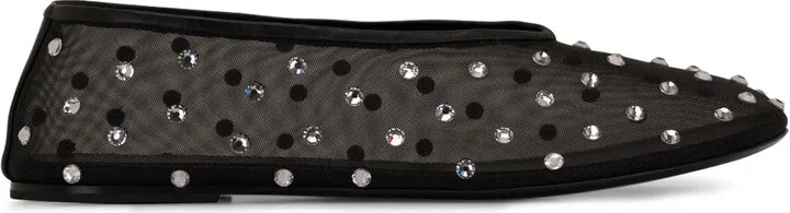 Marcy crystal-embellished ballerina shoes