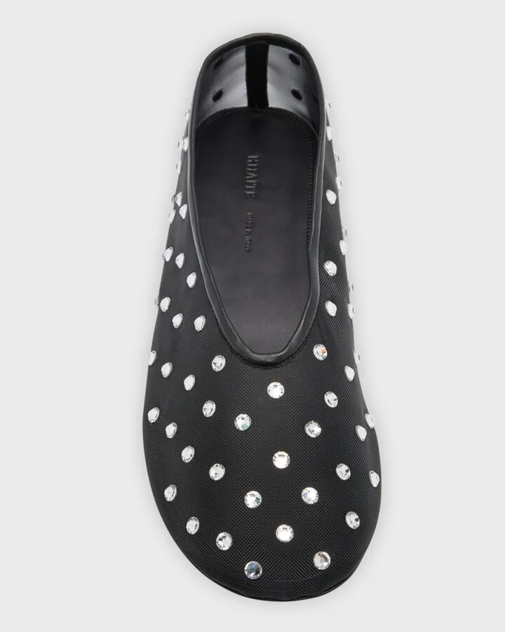 Marcy Crystal Mesh Evening Ballerina Flats - Image 3