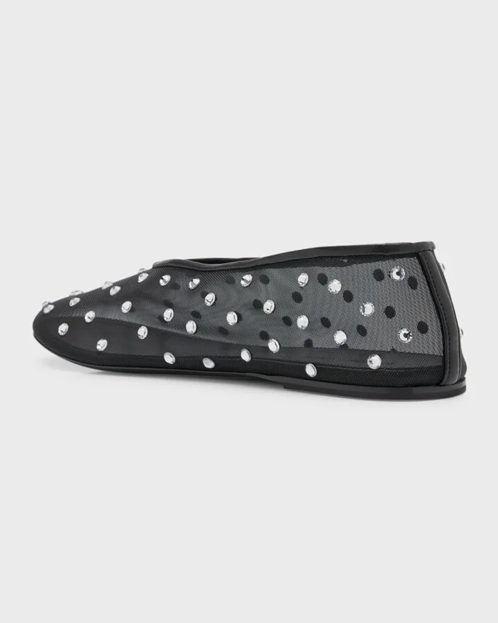 Marcy Crystal Mesh Evening Ballerina Flats - Image 4