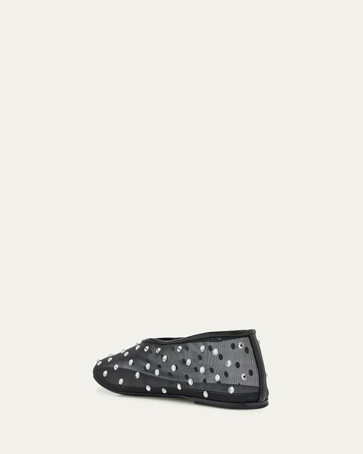 Marcy Crystal Mesh Evening Ballerina Flats - Image 8
