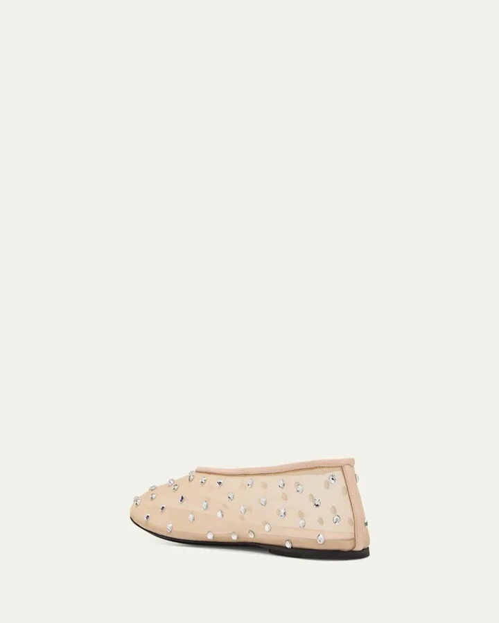 Marcy Crystal Mesh Evening Ballerina Flats - Image 10