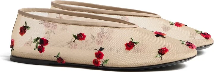 Marcy Embroidered Mesh Flat