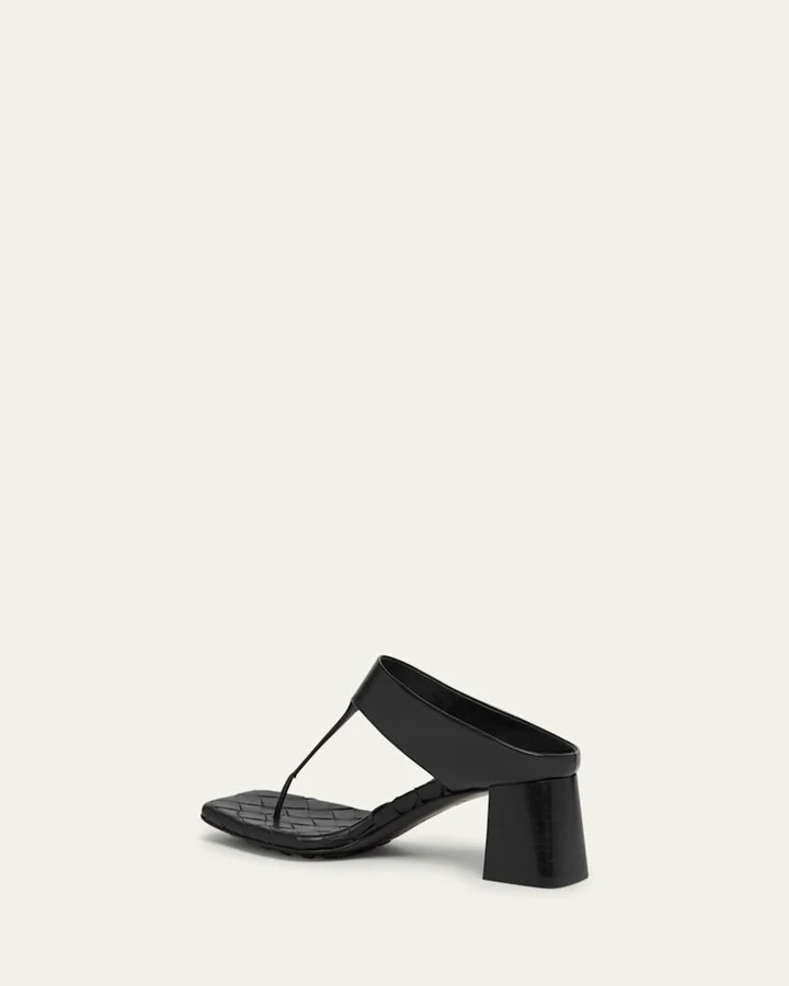 Marella Leather Thong Slide Sandals - Image 4